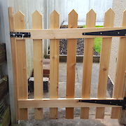 Pair of 6ft x 4ft Picket Gates Rear View