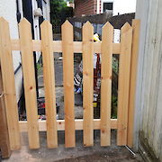 4ft x 4ft Picket Gate Rear View