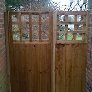 Featheredge and Trellis Combination Gate